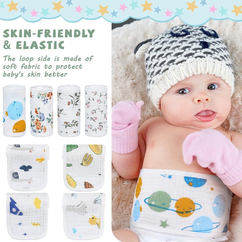 Vabean 8 Pcs Baby Infant Umbilical Cord Comfort Adjustable Cotton Belly Band for Protection, Baby Gifts for 0 To12 Months (Lovely) - Image 5